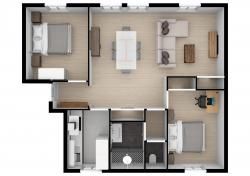  PROXIMITE CENTRE-VILLE : très joli appartement T3/4 avec deux chambres et garage